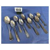 9 Assorted Spoons, 1 Serving, 9 Dinner Spoons