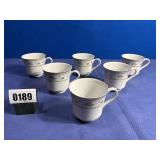 6 Abingdon China Cups