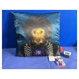 New Pets Rock 18' Pillow, Dog in Wig &...