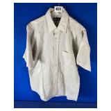 Men's 15 1/2 Tan Short Sleeve Shirt Button Up