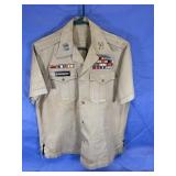 Vintage Tan Fatigue Short Sleeve Shirt...