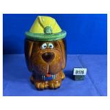 Big Brown Dog Cookie Jar, 11'T, Small Paint...