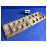 Solid Wood Hinged Lid w/Rounded 1.5' Cut Out...