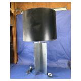 Vintage Shop Made Metal Lamp w/Black Shade...