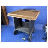 Small Black Table w/Added Top & Small Shelves...