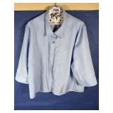 2XL Blair Light Blue Blouse, 3/4 Sleeves,...