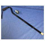 Alum Cane, Adj Length, Rubber Handle, Black