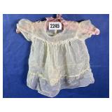 Vintage Yellow Floral Infant Dress w/Lace Trim,...