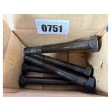 New (5) 3/4-10x6 1/2 Hex C/S GR2 Plain