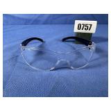 New Safety Glasses, Black, Clear Lens