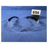New Safety Glasses, Black, Clear Lens
