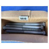 New (4) 7/8-9x12 Hex Bolt GR2 HDG