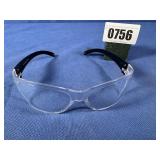 New Safety Glasses, Black, Clear Lens