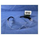 New Safety Glasses, Black, Clear Lens