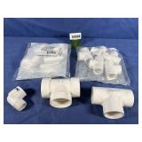 Assortment of NEW PVC Fittings, (10) 1' Tee's,...