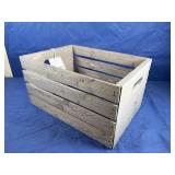 Wood Crate Gray Stained Finsh 18x12x9.5' New