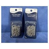 (2) Universal 72' Pull Chain Chrom Finish,...