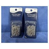 (2) Universal 72' Pull Chain Chrom Finish,...