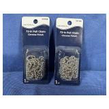 (2) Universal 72' Pull Chain Chrom Finish,...