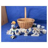 Basket 13x10x5'H: 2 Sets Coasters, 2 Candle,...