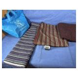 Blue Bag of Wool Blend Fabric