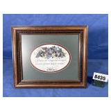 10.5x12.25 Picture of Panseys & Psalm 46:1,...