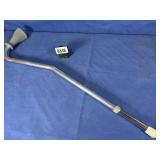 Walking Cane: Chrome w/Flat Handle, Rubber End,...
