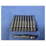 (10) #1x2 One Piece Square Drive Power Bit