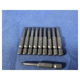 (10) #1x2 One Piece Square Drive Power Bit