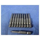 (10) #1x2 One Piece Square Drive Power Bit