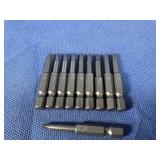 (10) #1x2 One Piece Square Drive Power Bit
