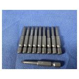 (10) #1x2 One Piece Square Drive Power Bit