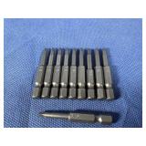 (10) #1x2 One Piece Square Drive Power Bit