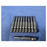 (10) #1x2 One Piece Square Drive Power Bit