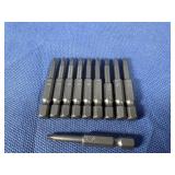 (10) #1x2 One Piece Square Drive Power Bit