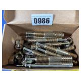 New (21) 5/8x4 Stud Pin Anchors, Nuts & Washers