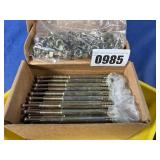 New (100) 5/16x4 Stud Pin Anchors, Nuts, Washers