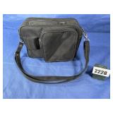 Black Travel Bag, Zippered Pockets, Area for...