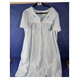 Blue Check House Coat Short Sleeve By Simply...