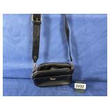 8.5x2.5x4.5'H Black Purse, Shoulder Strap, Gold...