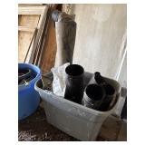 Gray Tote w/Lawn Vac Pipe
