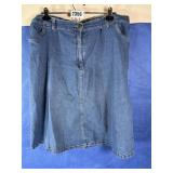 16W Blue Jean Skirt, Button & Zipper Closure,...