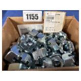 (90) 1-8 Slotted Hex Nut Zinc Chrome