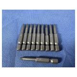 (10) #1x2 One Piece Square Drive Power Bit
