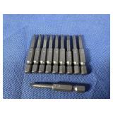 (10) #1x2 One Piece Square Drive Power Bit