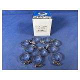 (10) Stainless Hose Clamps Range 3/4'-1 1/2'