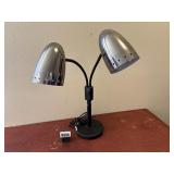 Metal Base 2 Light Lamp w/Adjustable...