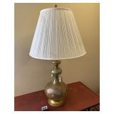 Large Double Light Glass Lamp w/Metal BaSE,...