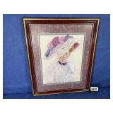 18.5x22.5' Victorian Print Framed w/Glass, Mat