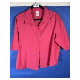 XLG By Blair Short Sleeve Blouse, Poly & Rayon